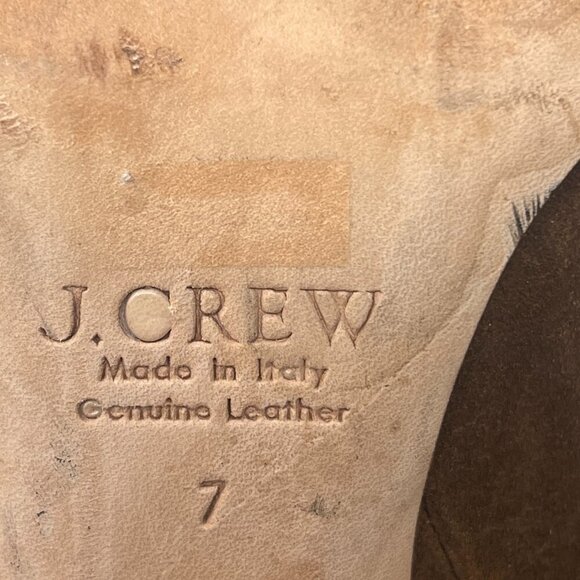 J. Crew heeled brown suede boots tall knee high 7 - Picture 15 of 15